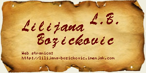 Lilijana Božičković vizit kartica
